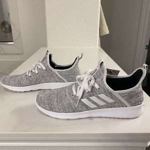 Adidas Cloudfoam Pure White Running Shoes